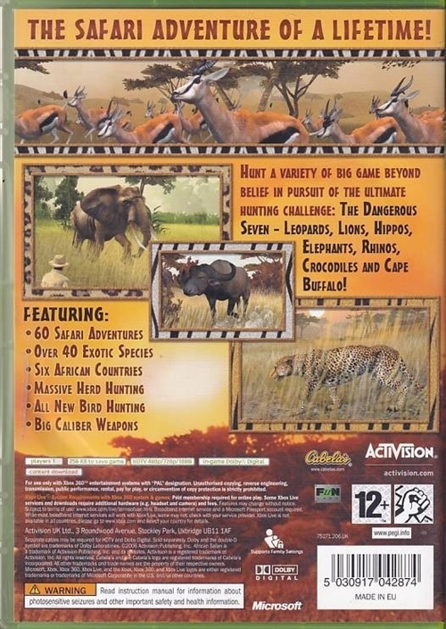 Cabelas African Safari - XBOX 360 (B Grade) (Genbrug)